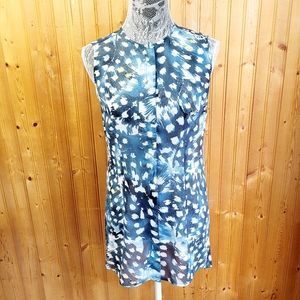 CABI Avery Sleeveless Tunic Button-down Blouse XS